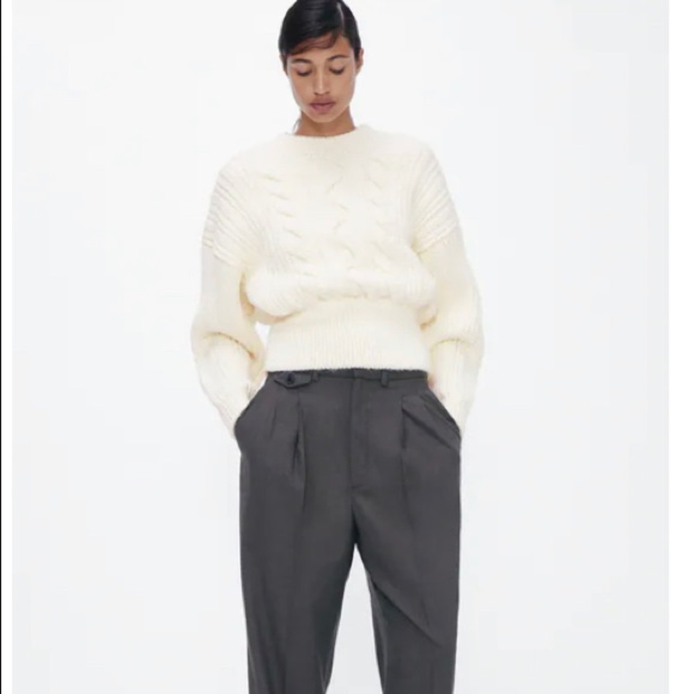 Zara cable knit sweater.